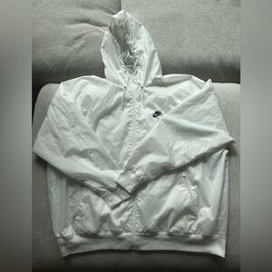 Nike White Windbreaker Full Zip Up Men’s XXL